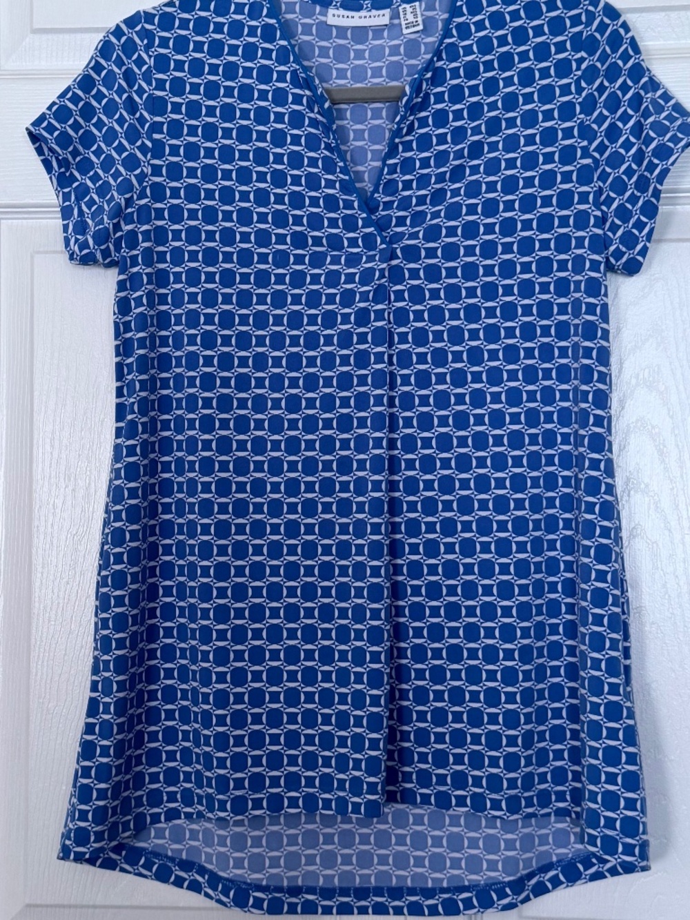 Susan Graver Short Sleeve Blouse